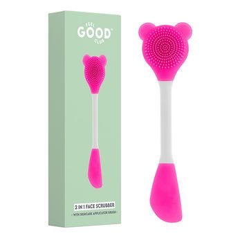 Feel Good Club 2 in 1 Face Cleansing Scrubber With Spatula Brush For Face Masks
