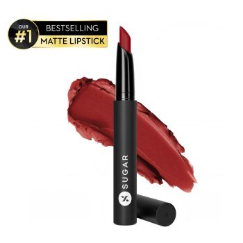 SUGAR Matte Attack Transferproof Lipstick - 04 Maroon Vibe (Dark Red)